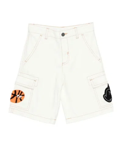 Stella Mccartney Appliqué Cargo Shorts In White