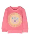 Stella Mccartney Appliqué-detail Cotton Sweatshirt In Pink