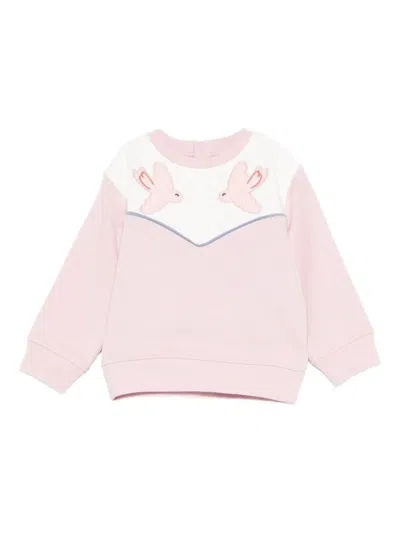 Stella Mccartney Appliqué Detail Sweatshirt In Pink