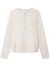 Stella Mccartney Arlesa Double Split Hem Zip Blouse In Neutrals
