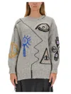 Stella Mccartney Stella Mc Cartney Folk Artwork Alpaca Sweater In Multicolour