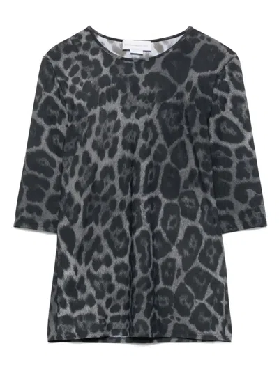 STELLA MCCARTNEY STELLA MCCARTNEY ASH GREY LEOPARD TOP