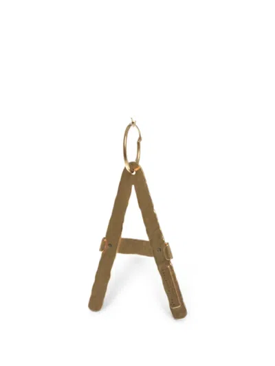 Stella Mccartney A-shaped Pendant Earring In Transparent