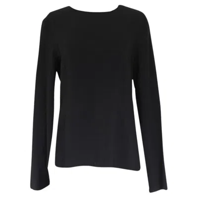 Pre-owned Stella Mccartney Asymmetric Blouse Size 42 In Black