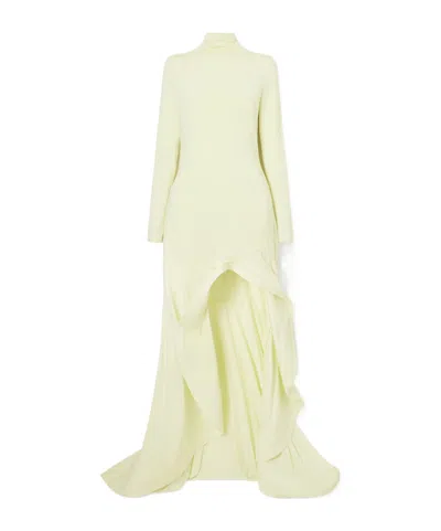 Stella Mccartney Asymmetric Crepe Jersey Dress In Green