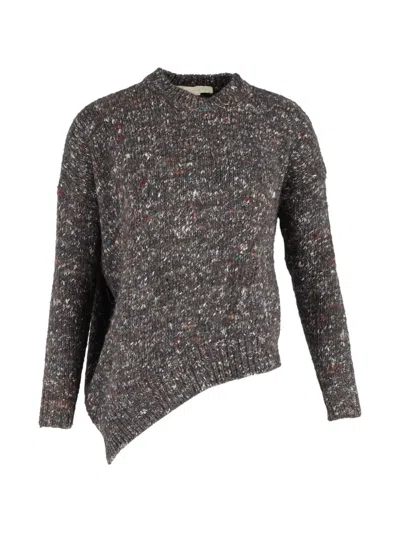 Pre-owned Stella Mccartney Asymmetric Crew-neck Jumper In Gray