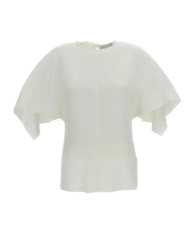 Stella Mccartney Asymmetric Crew Neck Top In White