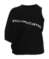 Stella Mccartney Asymmetric Cotton Top In Black