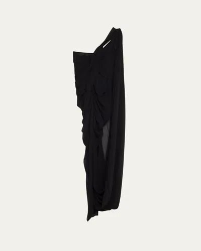 Stella Mccartney Asymmetric Draped Crepon Gown