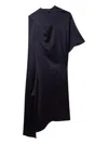 Stella Mccartney Asymmetric Draped Midi Dress In Black