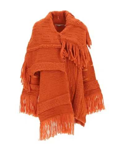 STELLA MCCARTNEY STELLA MCCARTNEY ASYMMETRIC FRINGED CAPE