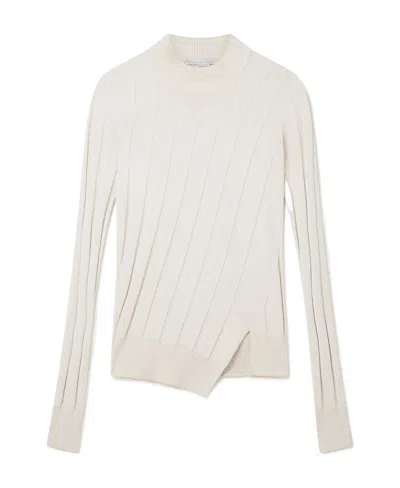 Stella Mccartney Asymmetric-hem Knit Jumper In White