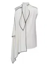 Stella Mccartney Asymmetric High-neck Blouse In White