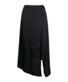 Stella Mccartney Asymmetric High-waisted Midi Skirt In Black