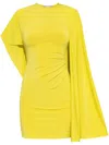 Stella Mccartney Asymmetrical Mini Dress In Yellow & Orange