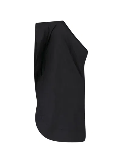 Stella Mccartney Asymmetric One-shoulder Dress In Black