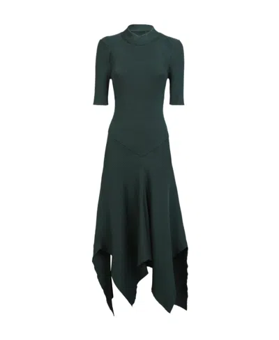 Stella Mccartney Asymmetric Ribbed-knit Dress In Purple