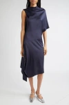 Stella Mccartney Asymmetric Satin Midi Dress