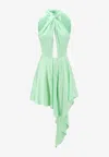 Stella Mccartney Asymmetric Sleeveless Midi Dress In Green