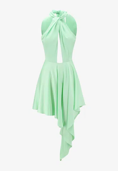 Stella Mccartney Asymmetric Sleeveless Midi Dress In Green