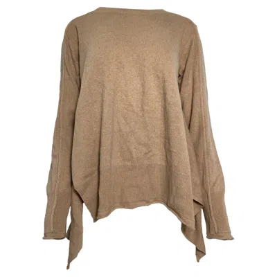 Stella Mccartney Asymmetric Sweater In Beige Cashmere