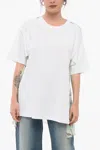 Stella Mccartney Asymmetric T-shirt With Chiffon Detail