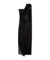 Stella Mccartney Ruched Knotted Sheer Panel Maxi Dress In Black