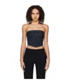 Stella Mccartney Asymmetrical Hem Corset In Black