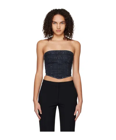 Stella Mccartney Asymmetrical Hem Corset In Black