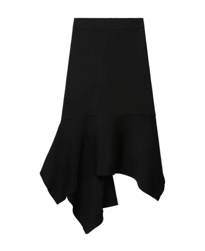 Stella Mccartney Asymmetrical Medium Length Skirt In Black