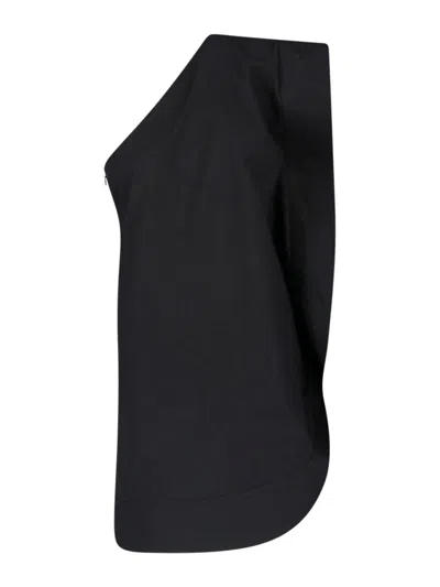Stella Mccartney Asymmetrical Mini Dress In Black
