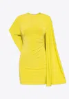 Stella Mccartney Asymmetrical Mini Dress In Green