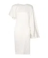 Stella Mccartney Draped Midi Dress Ruched Detail In White
