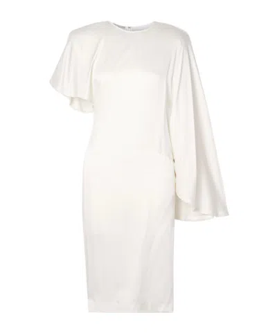 Stella Mccartney Asymmetrical Pendant Mid-length Dress In Beige