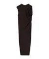 Stella Mccartney Asymmetrical Wool Dress In Black