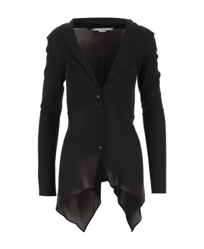 Stella Mccartney Asymmetric Buttoned Shirt In Black