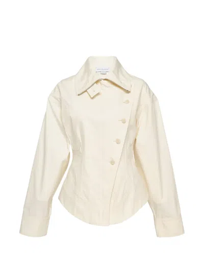 Stella Mccartney Asymmetric-fastening Fitted Jacket In Gray