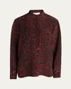 Stella Mccartney Ava Henley Leopard Print Blouse In Animal Print