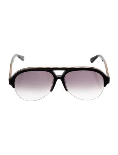 Pre-owned Stella Mccartney Aviator Gradient Sunglasses In Black