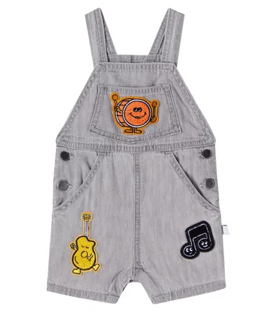 Stella Mccartney Baby Appliqué Denim Overalls In Blue