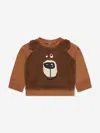 Stella Mccartney Bear-print Fleece Sweatshirt In Brown