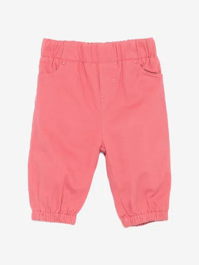 Stella Mccartney Baby Boys Cotton Twill Trousers In Pink