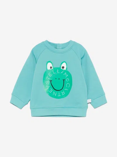 Stella Mccartney Kids'  Baby Boys Frog Logo Sweatshirt In Blue