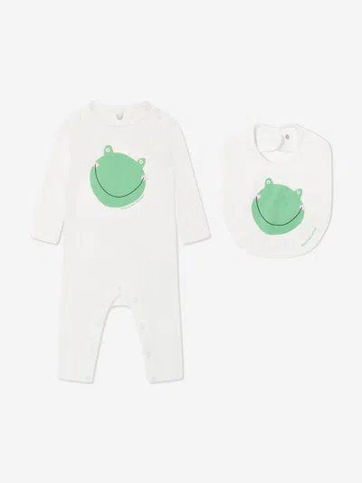 Stella Mccartney Baby Boys Frog Romper Set In Ivory
