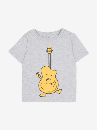 Stella Mccartney Baby Boys Guitar Print T-shirt In Gray