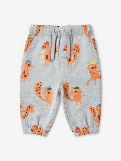 Stella Mccartney Baby Boys Squirrels Aop Joggers In Gray