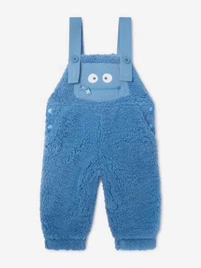 Stella Mccartney Kids'  Baby Boys Teddy Fleece Dungarees In Blue