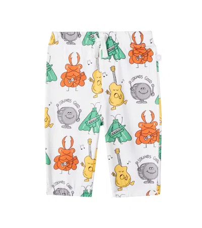 Stella Mccartney Baby Bug Band Cotton Fleece Sweatpants In Multi