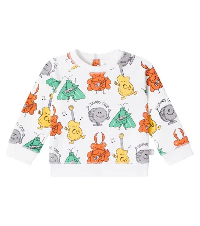 Stella Mccartney Baby Bug Band Cotton Fleece Sweatshirt In Multi