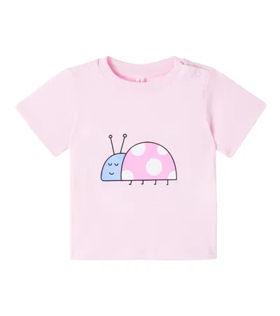 Stella Mccartney Baby Bug Cotton Jersey T-shirt In Pink